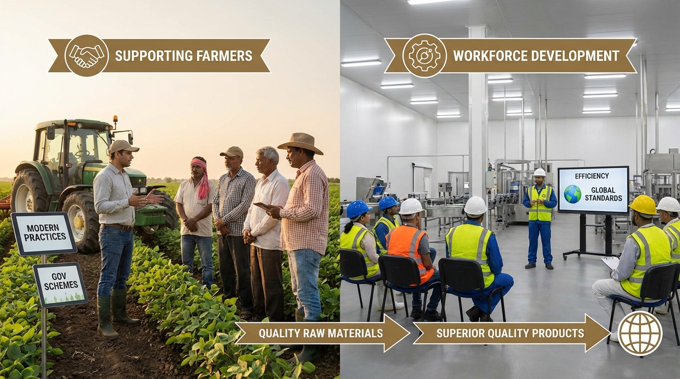 Sustainable sourcing of herbs and essential oil raw materials from farmers across India